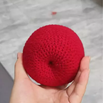 bottom of red apple