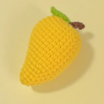 crochet mango fruit decoration