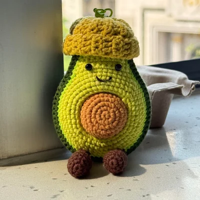 jellycat style crocheted avocado