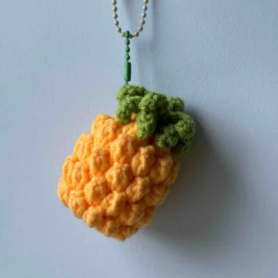 pineapple crochet charm